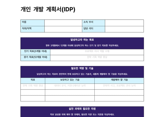 개인 개발 계획서